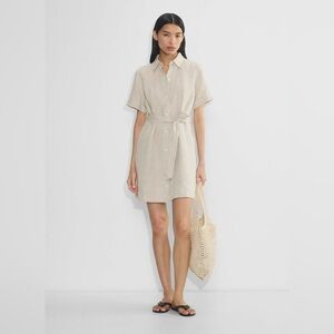 Wilfred Eletta Linen Mini Dress Natural Ecru Button Front – Size M – NWT